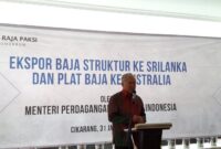 Gunung Raja Paksi Tbk  ekspor baja ke srilangka dan australia